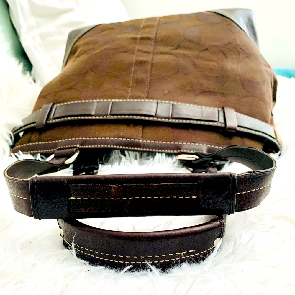 AuthenticCOACH Monogram Hampton Satchel Handbag - Picture 5 of 7